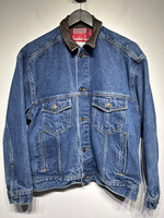Marlboro Denim Leather Collar Jacket Masc S