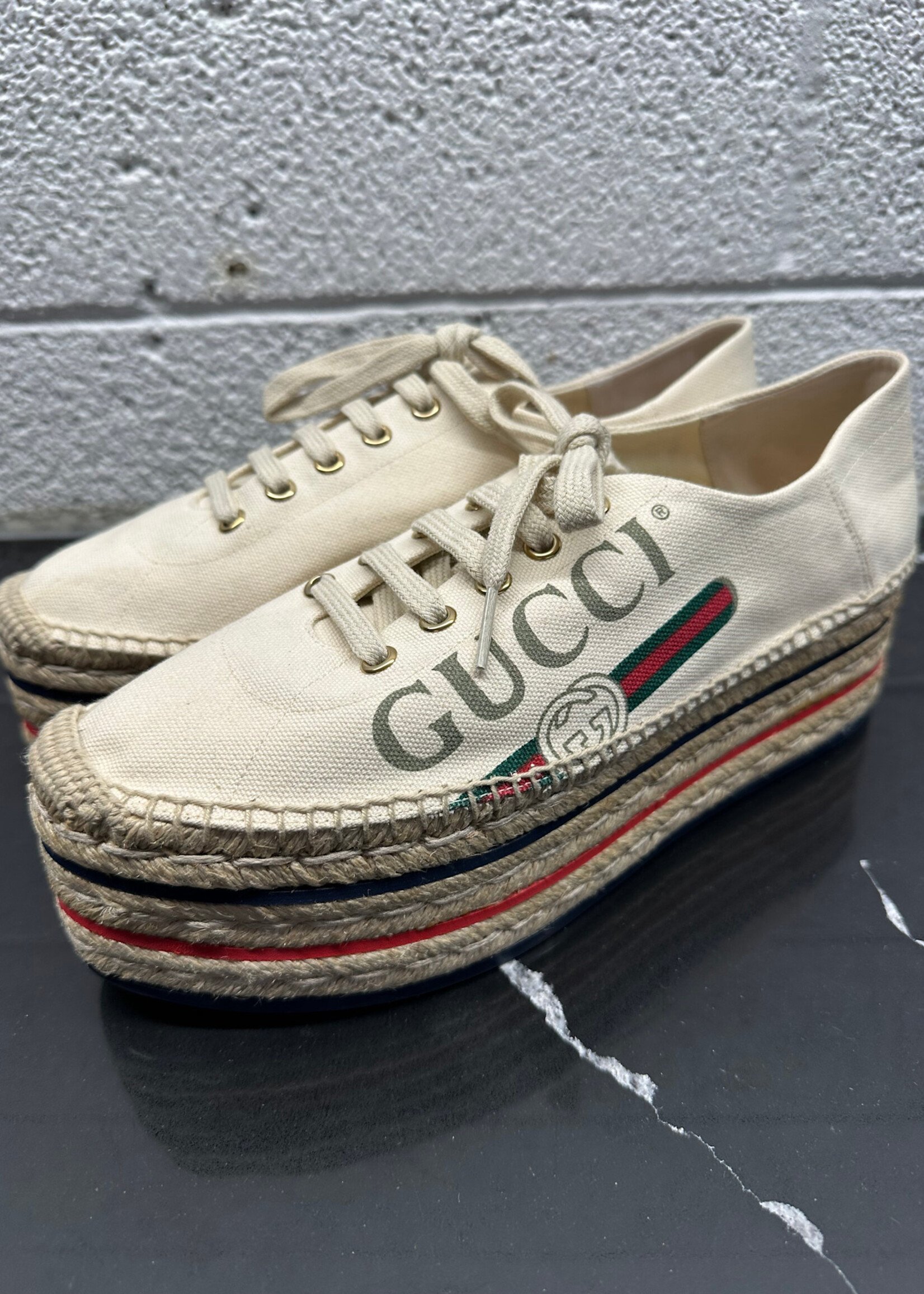 Gucci Platform Espadrille Sneakers Fem 40/9