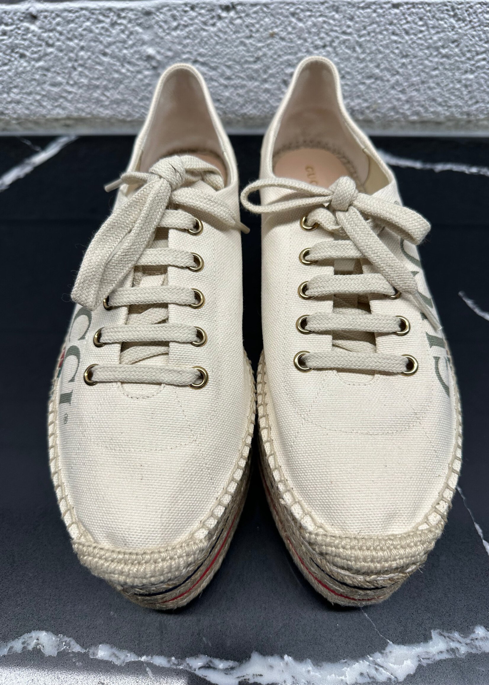 Gucci Platform Espadrille Sneakers Fem 40/9