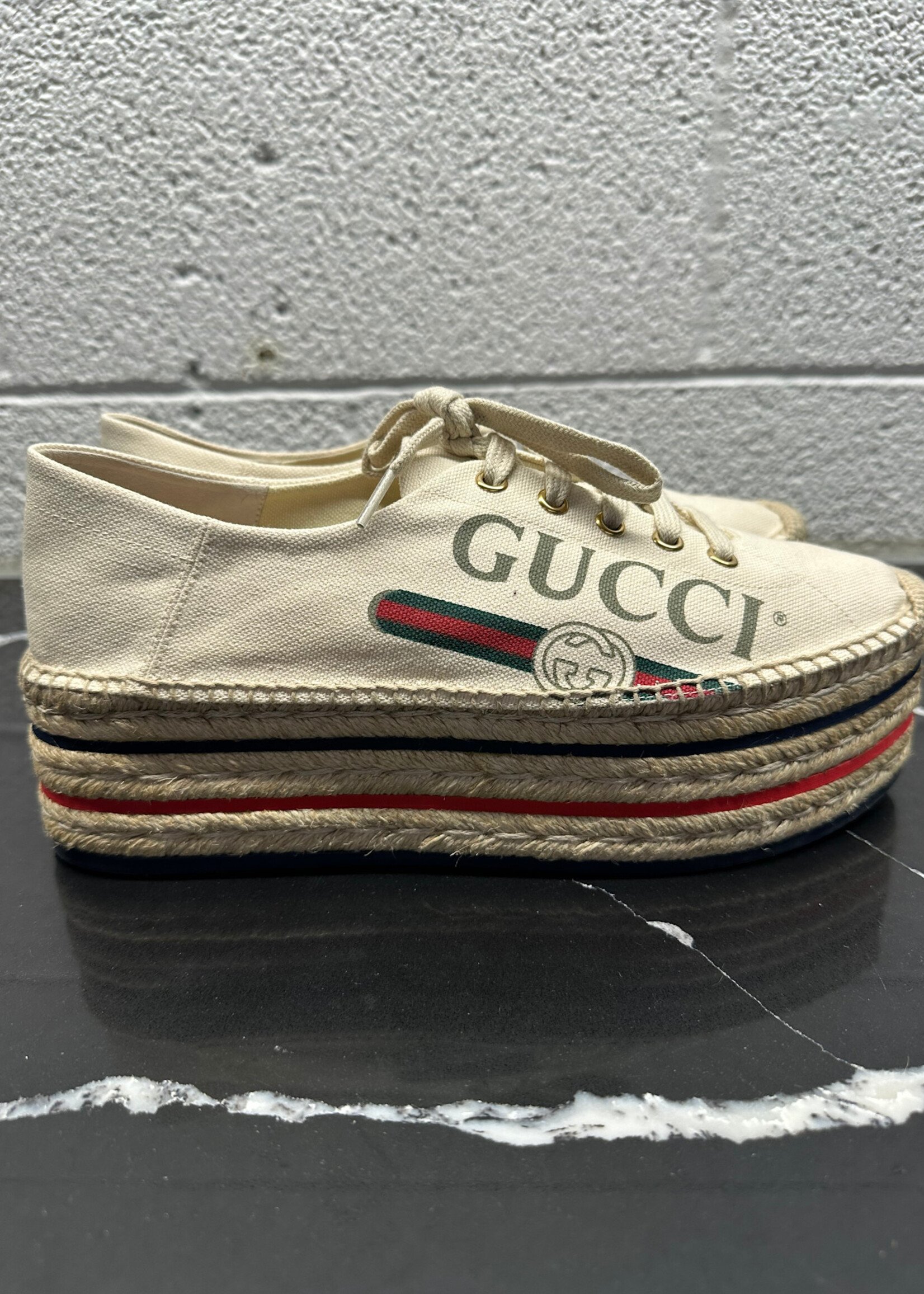 Gucci Platform Espadrille Sneakers Fem 40/9