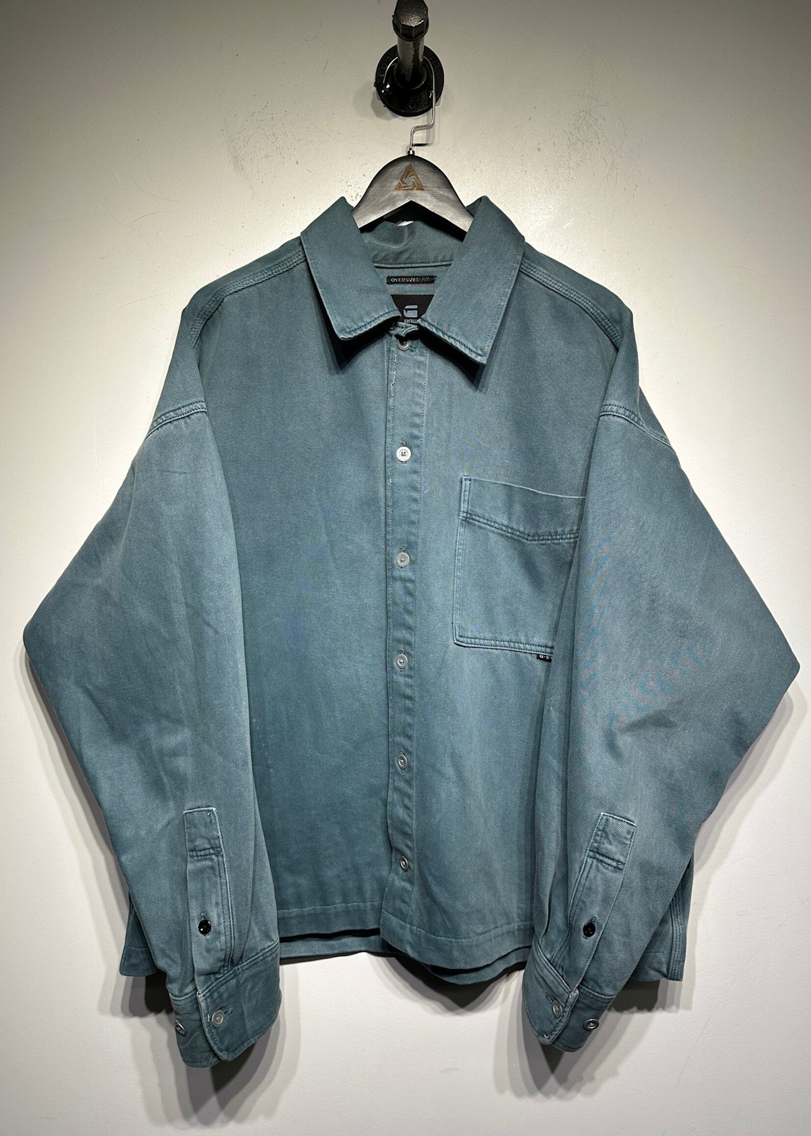 G-Star Teal Wash B/U Flannel L