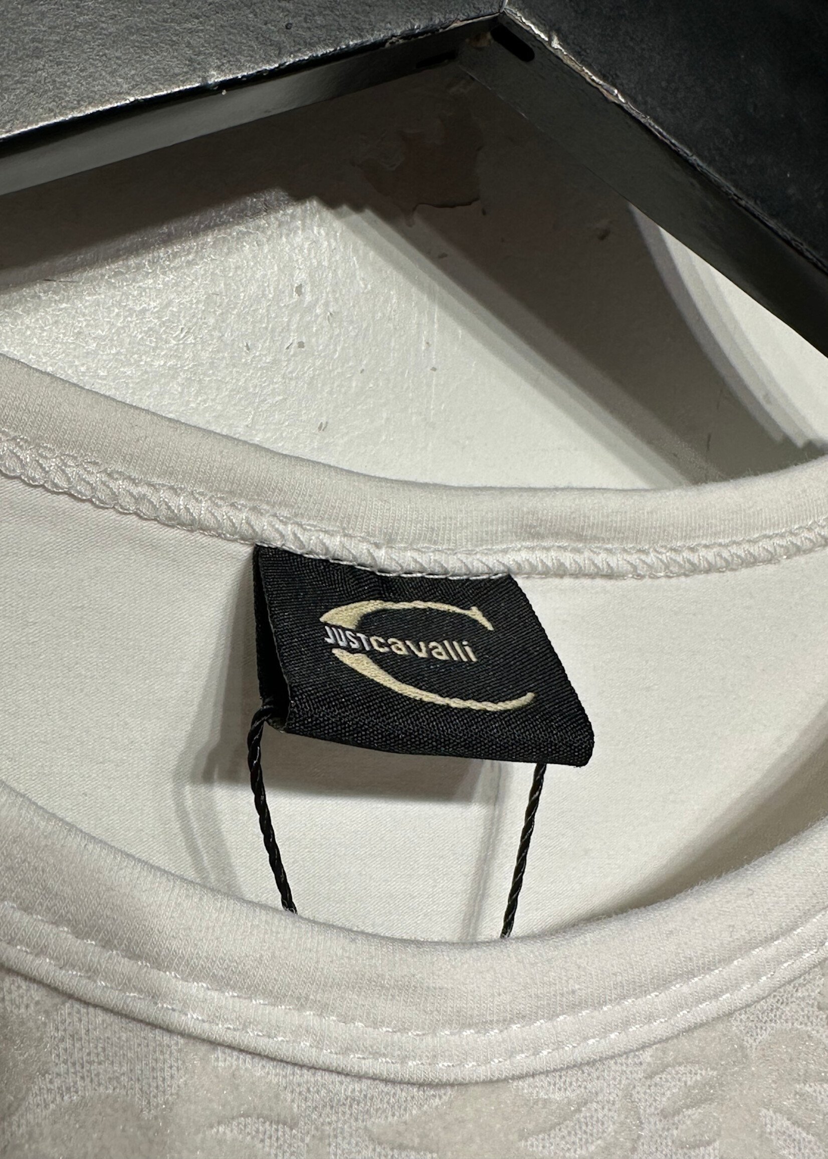 Just Cavalli White Embroidered LS Masc L