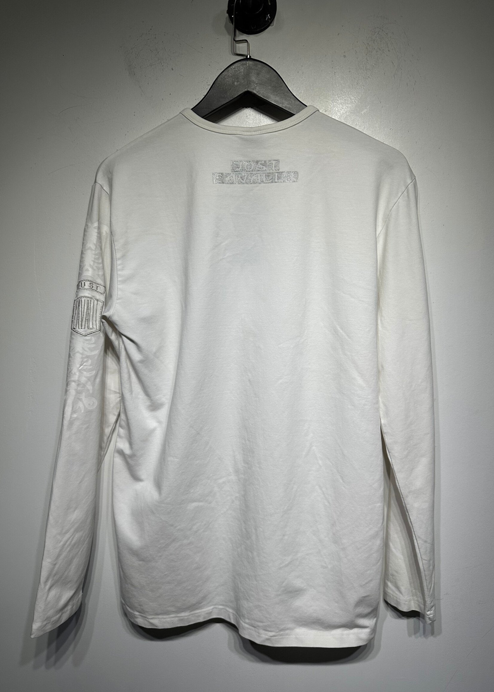 Just Cavalli White Embroidered LS Masc L