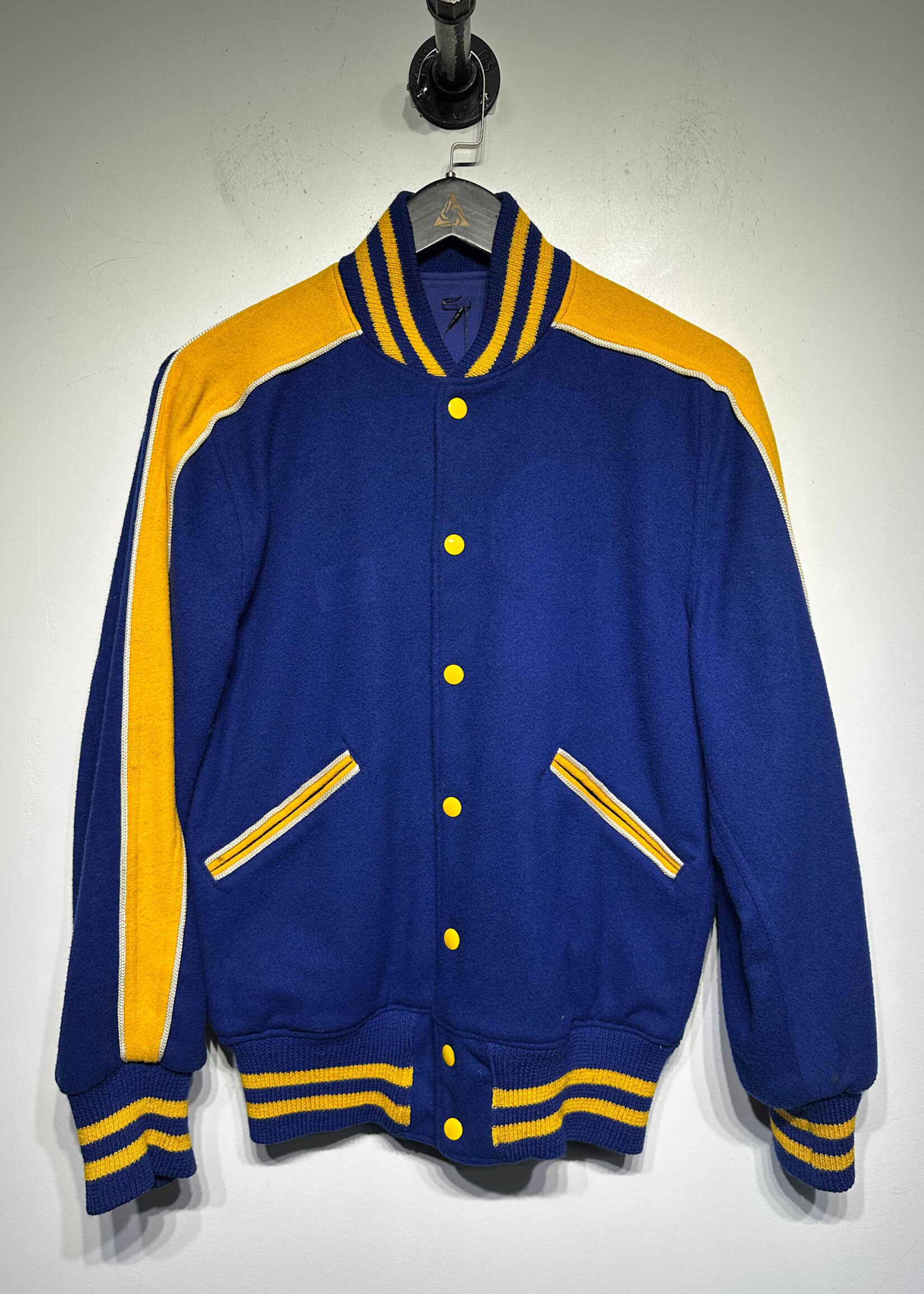Butwin Vintage Blue Yellow Varsity Jacket Masc S