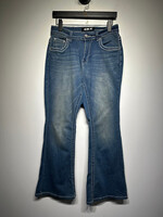 Sky Y2K Cross Patch Flare Jeans 28