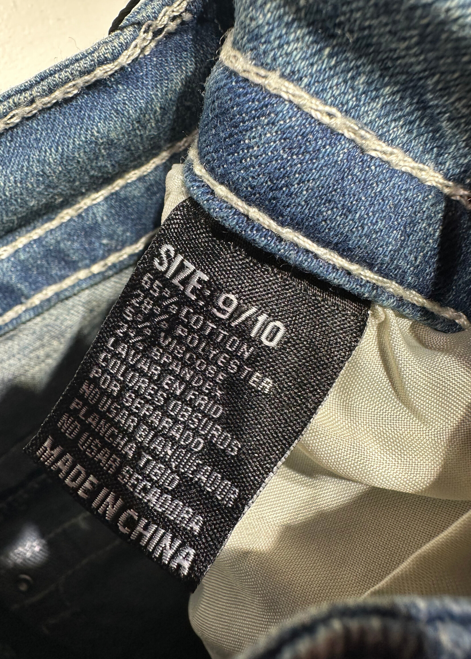 Sky Y2K Cross Patch Flare Jeans 28