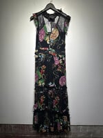 Nicholas Floral Lace Cutout Dress M