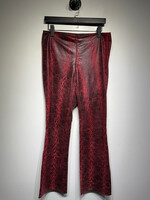 Frenchi Y2K Red Snake Print Leather Pants Fem 29