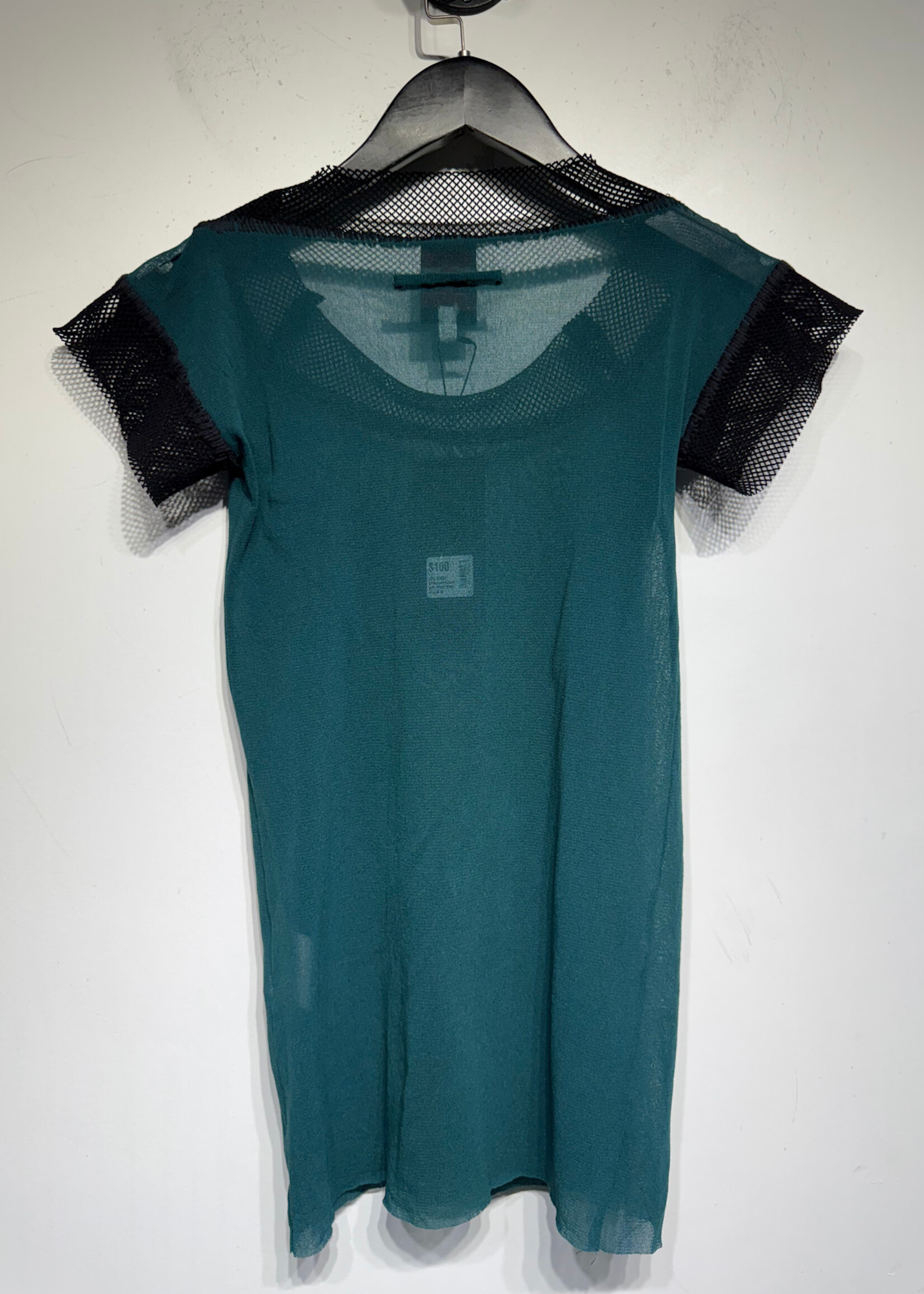 JPG Maille Classique Green and Black Mesh Top M