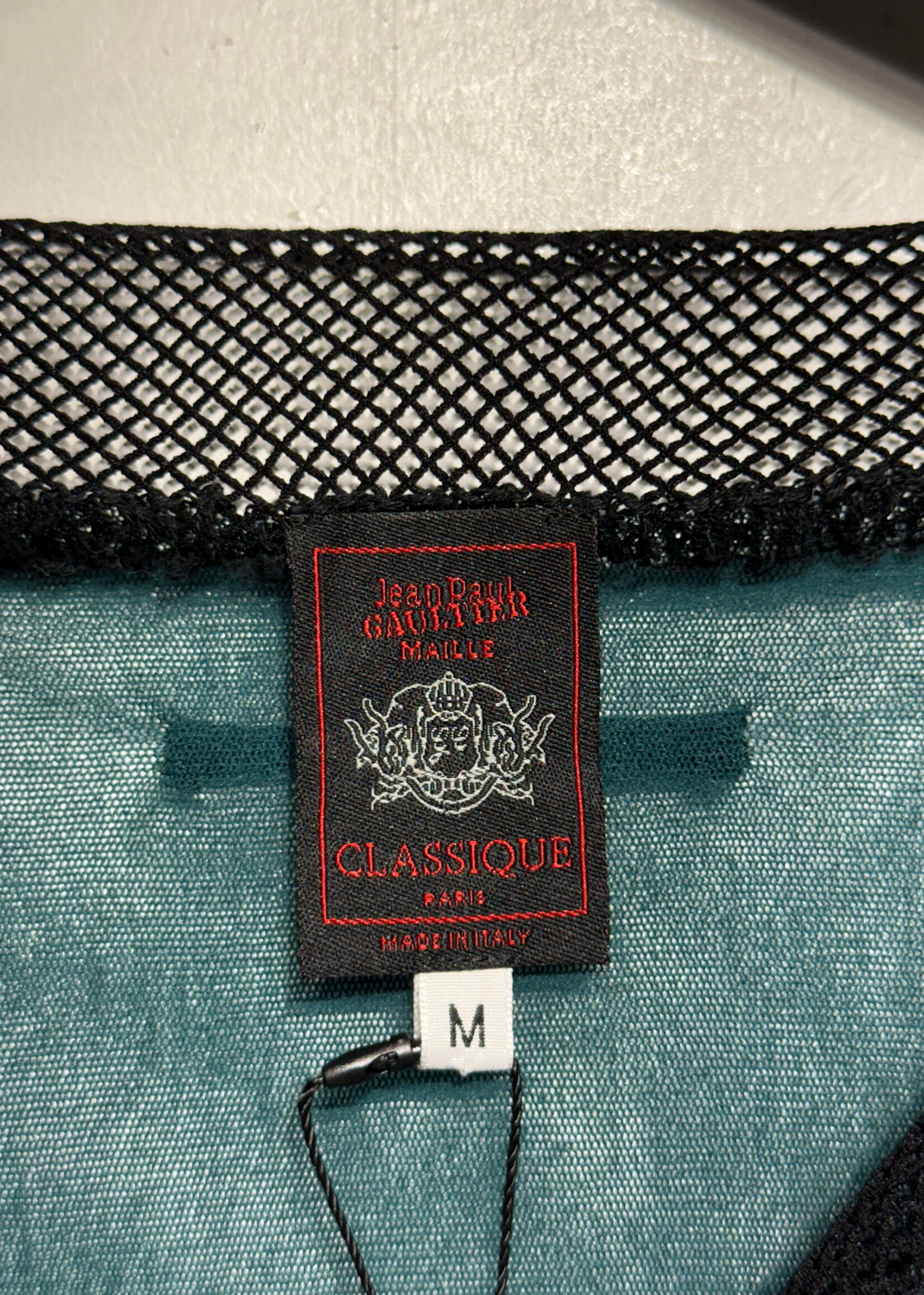 JPG Maille Classique Green and Black Mesh Top M