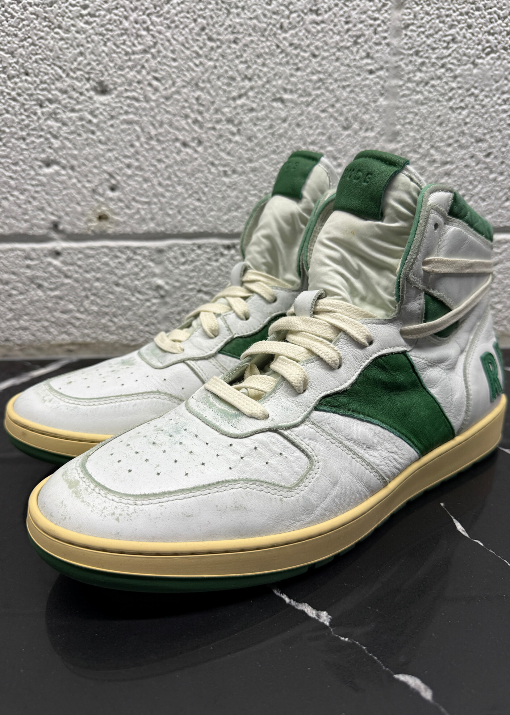 Rhude 'Rhecess' Leather High Tops 9