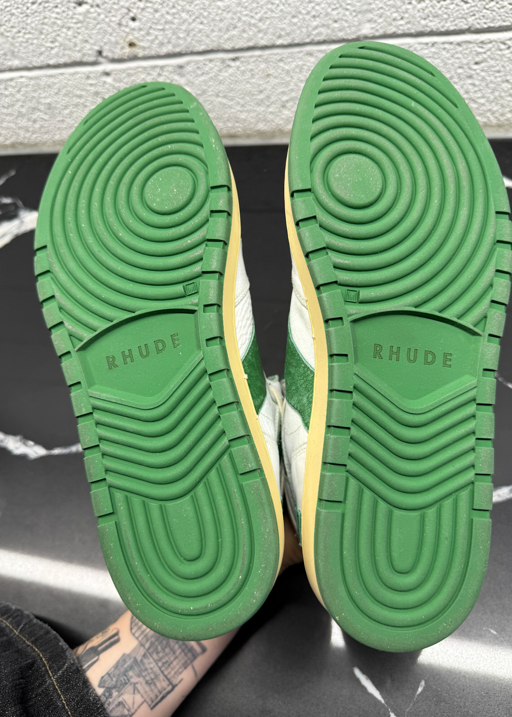 Rhude 'Rhecess' Leather High Tops 9