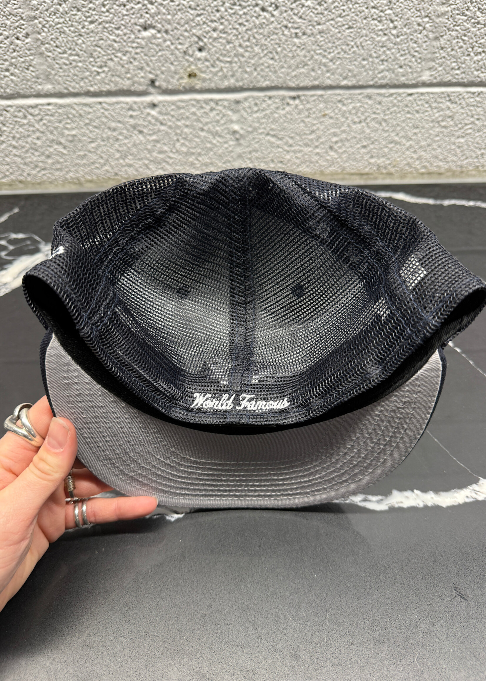 Supreme Navy Mesh Fitted Hat OS