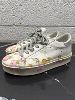Golden Goose White Floral Low Top Sneakers EU 35