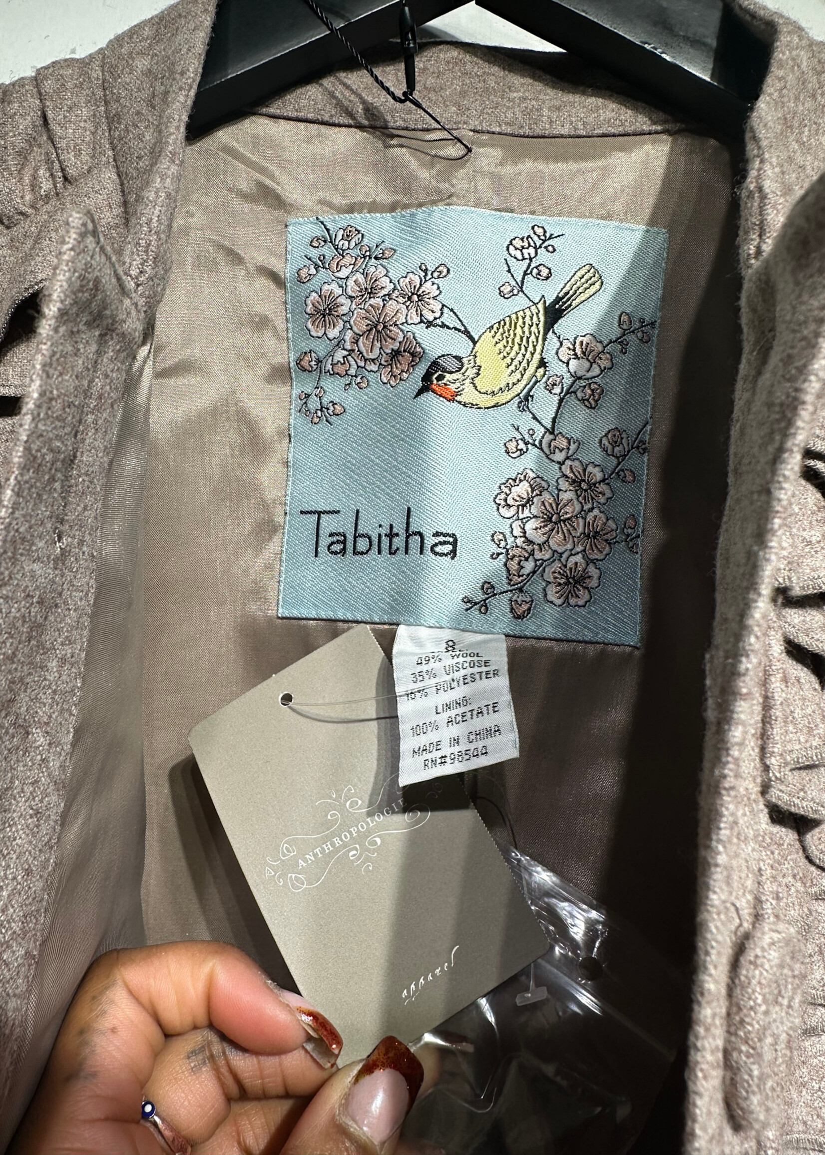 Tabitha 2000s Brown Ruffle Blazer 8/M