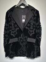 Michael Costello x Revolve Black Velvet Blazer S