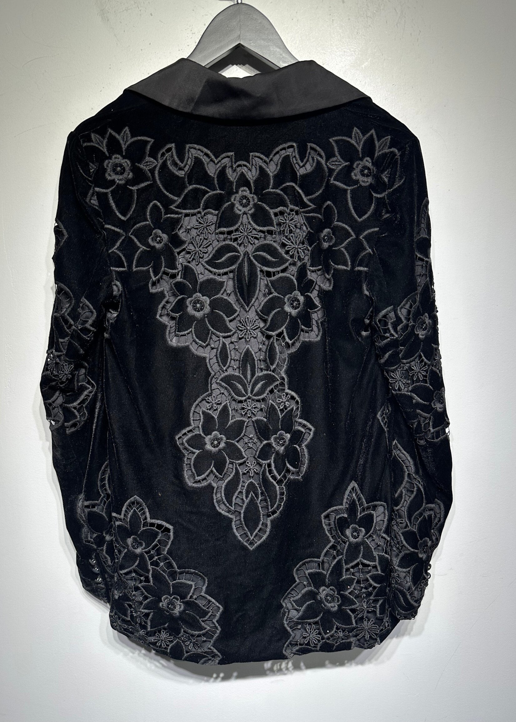 Michael Costello x Revolve Black Velvet Blazer S