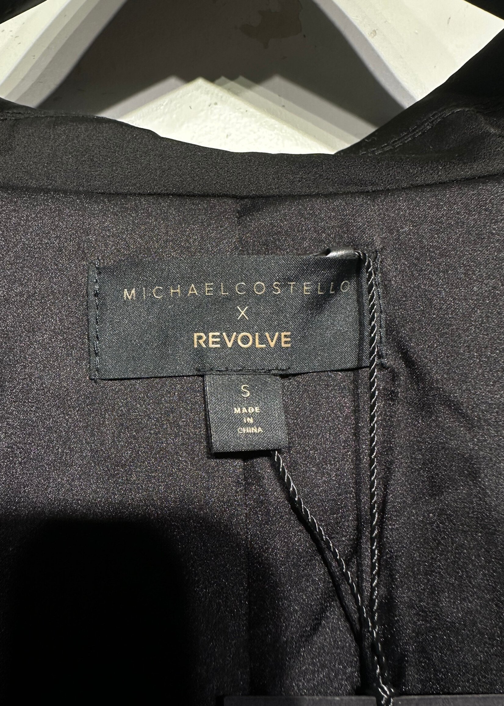 Michael Costello x Revolve Black Velvet Blazer S