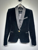 Balmain x HM Black Velour Blazer 4/XS