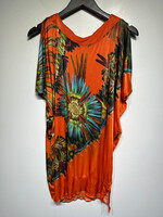 JPG Soleil Vintage Orange Floral Dress (No Belt) L