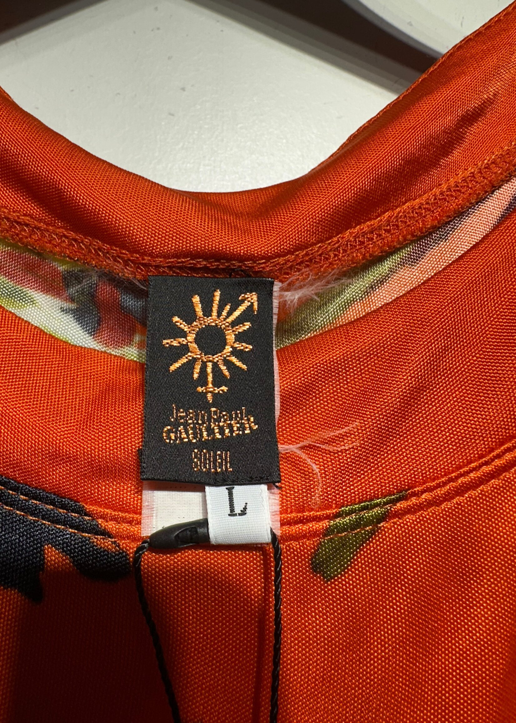 JPG Soleil Vintage Orange Floral Dress (No Belt) L