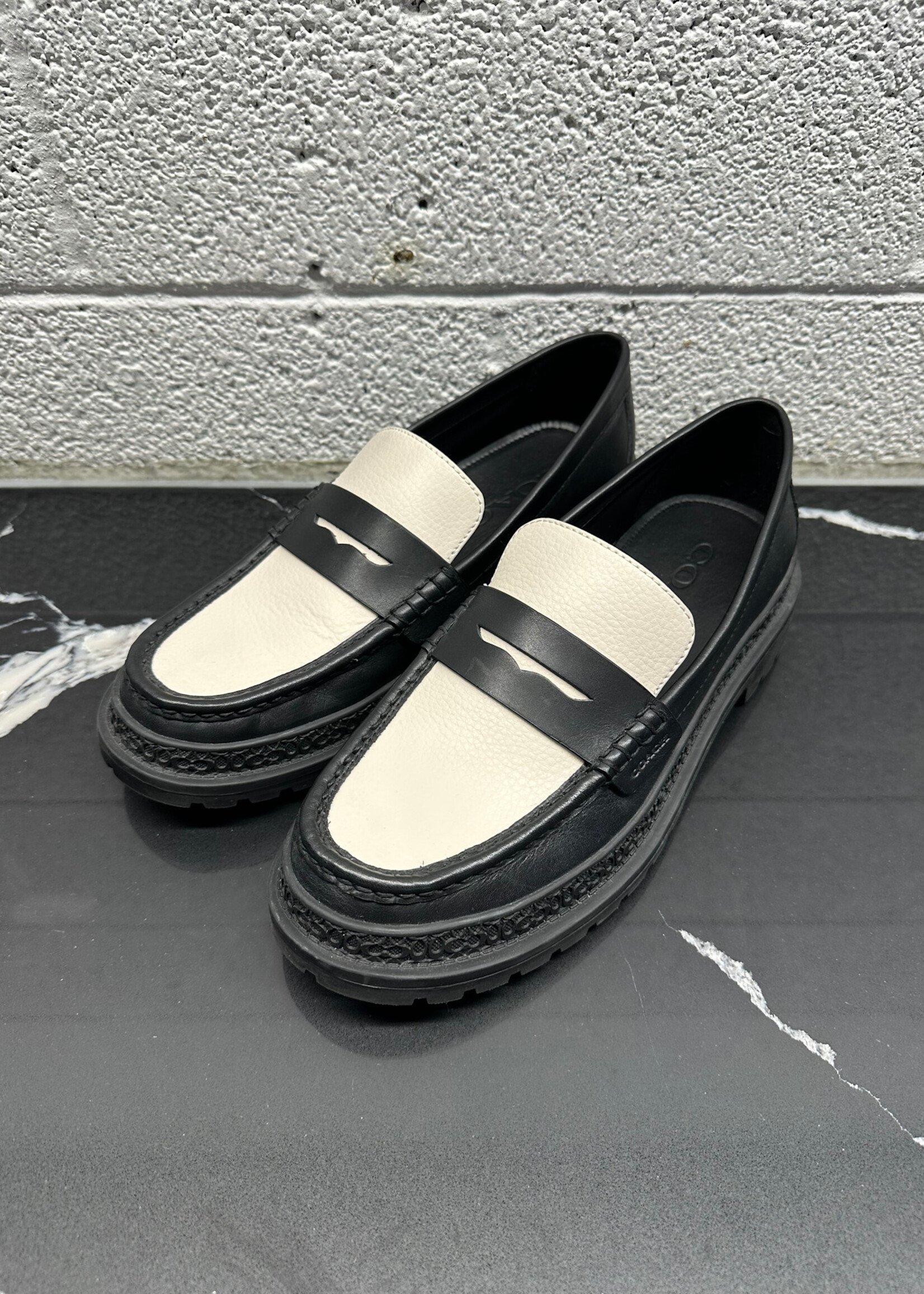 Coach Black White Cooper Loafers Masc 9.5