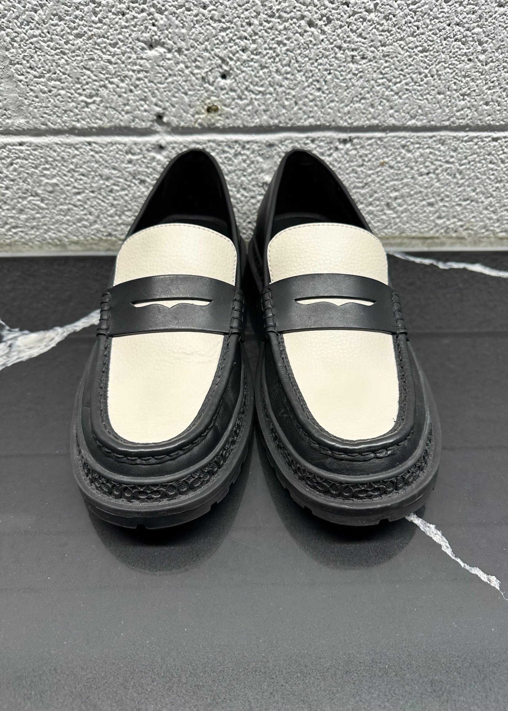 Coach Black White Cooper Loafers Masc 9.5