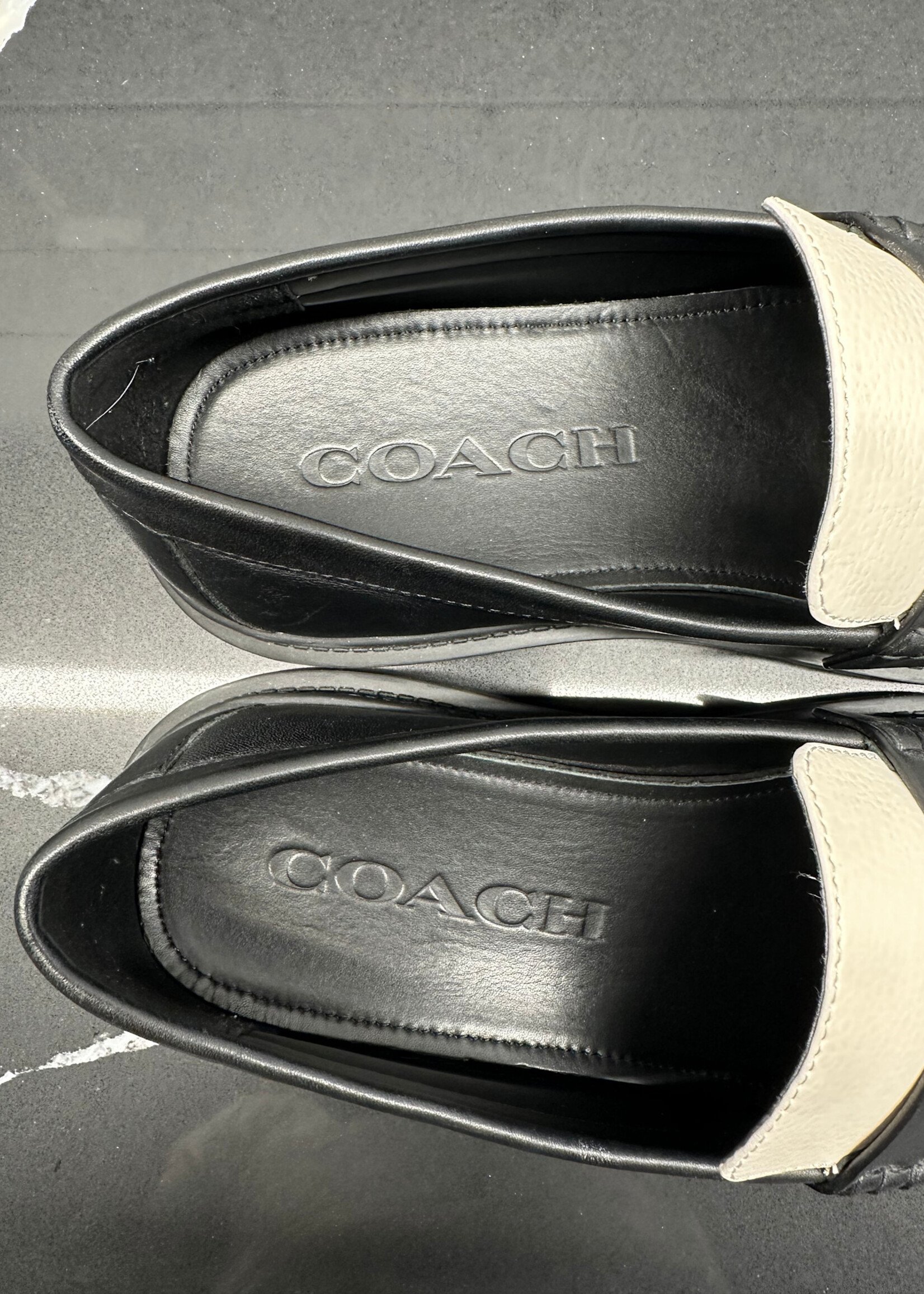 Coach Black White Cooper Loafers Masc 9.5