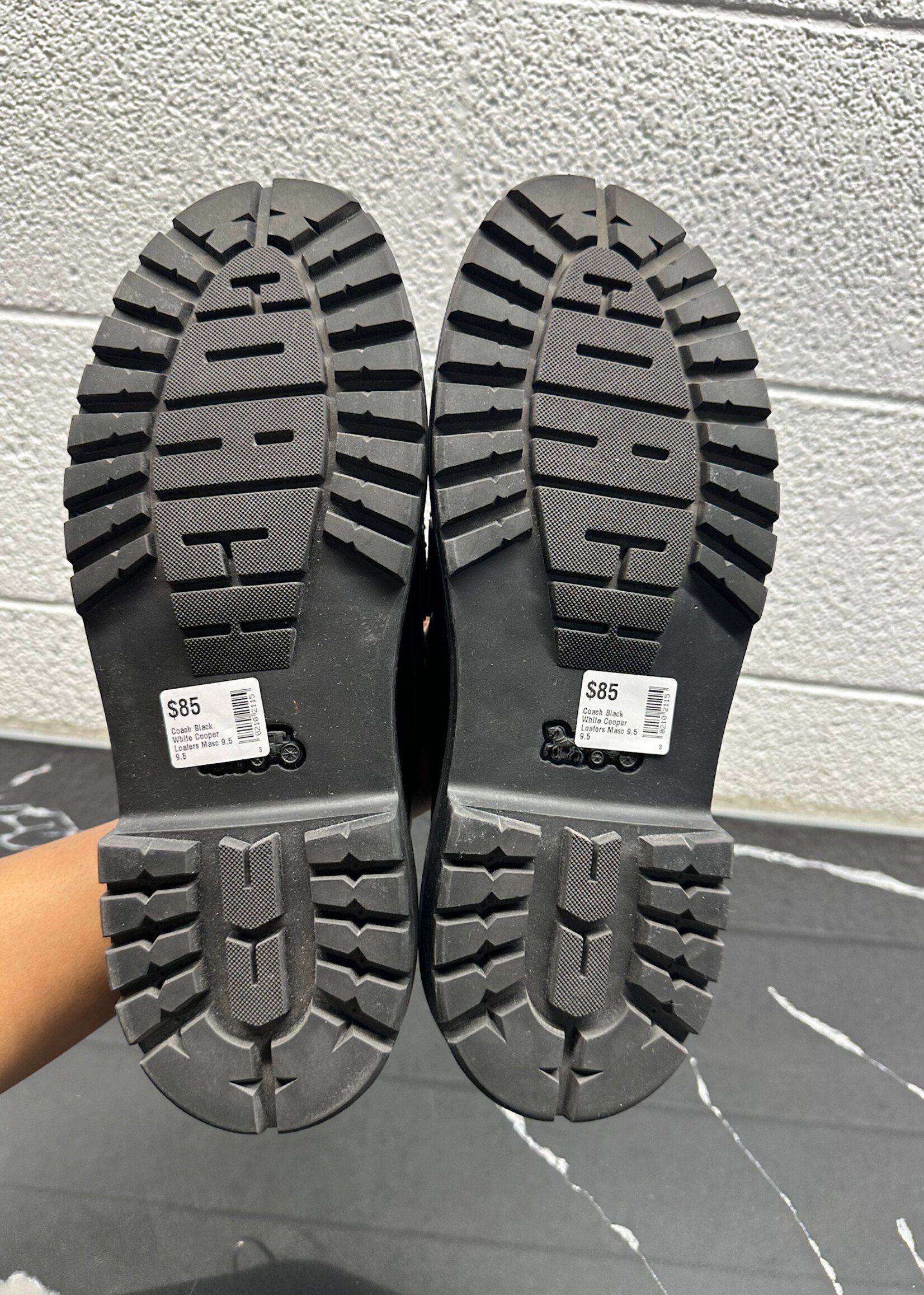 Coach Black White Cooper Loafers Masc 9.5