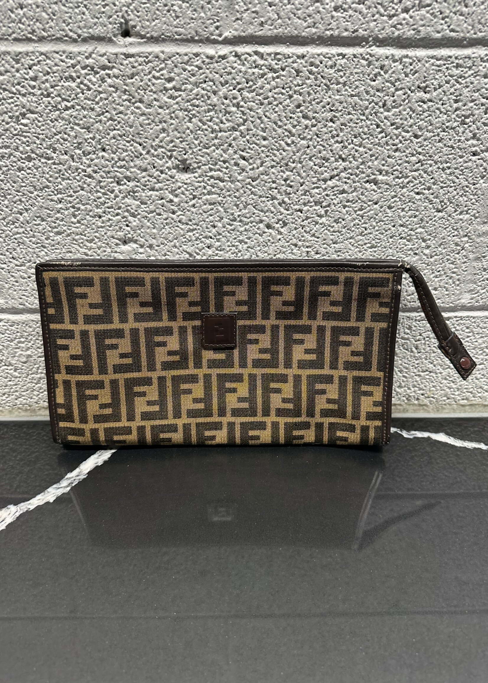 Fendi Vintage Monogram Clutch AS IS