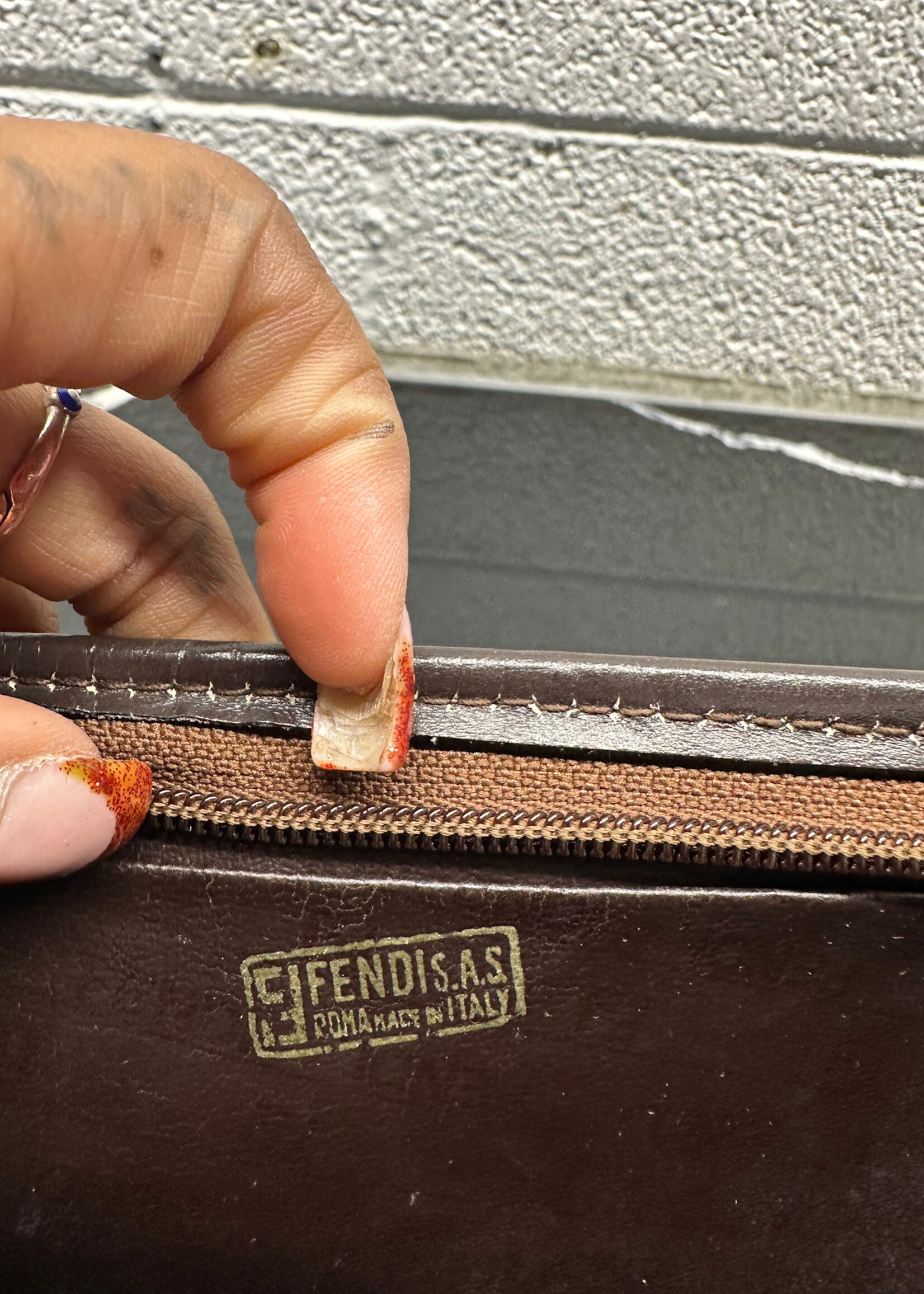 Fendi Vintage Monogram Clutch AS IS