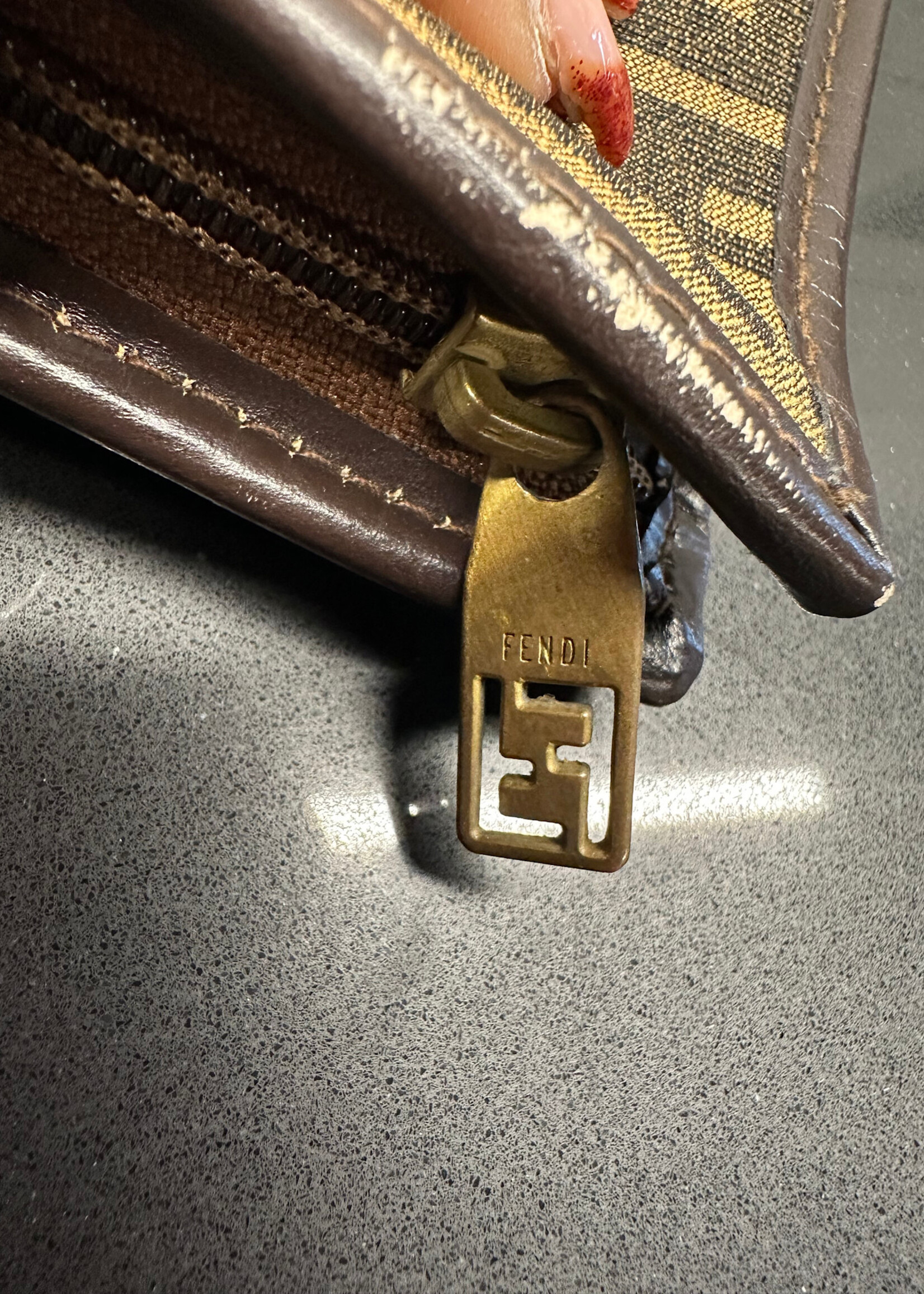 Fendi Vintage Monogram Clutch AS IS