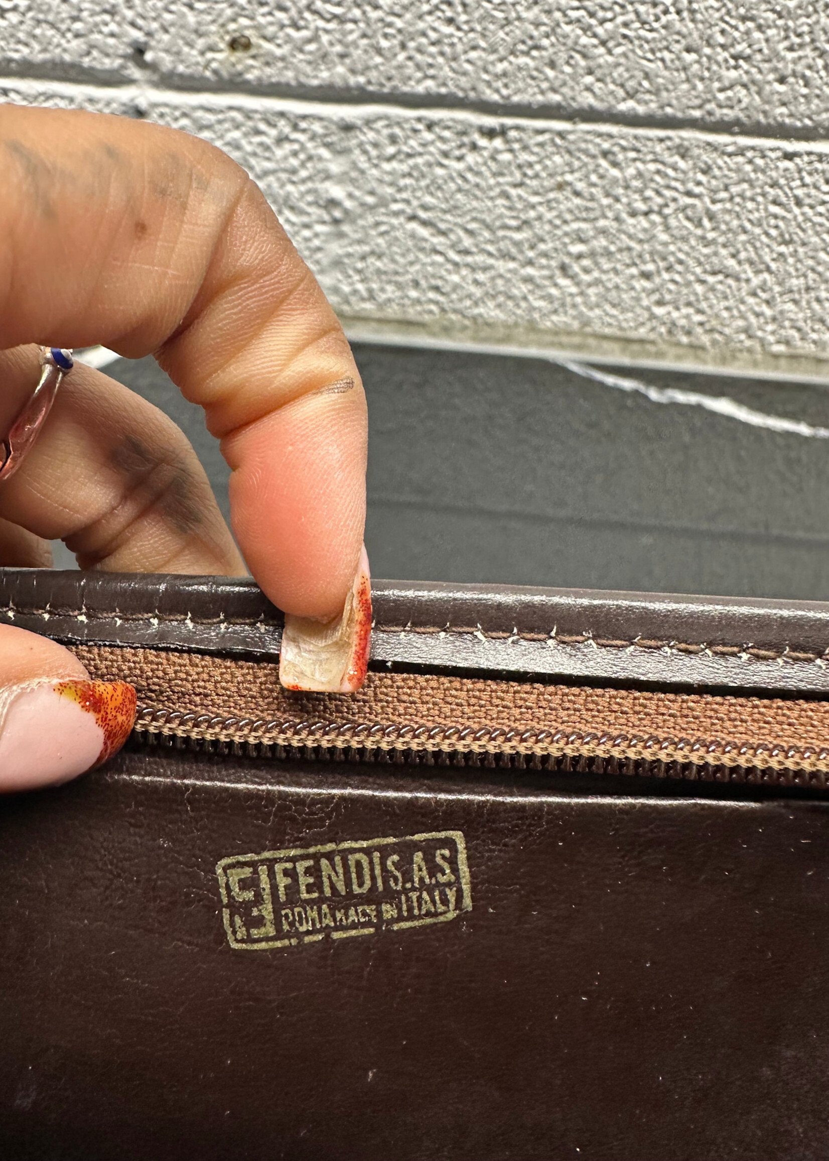 Fendi Vintage Monogram Clutch AS IS