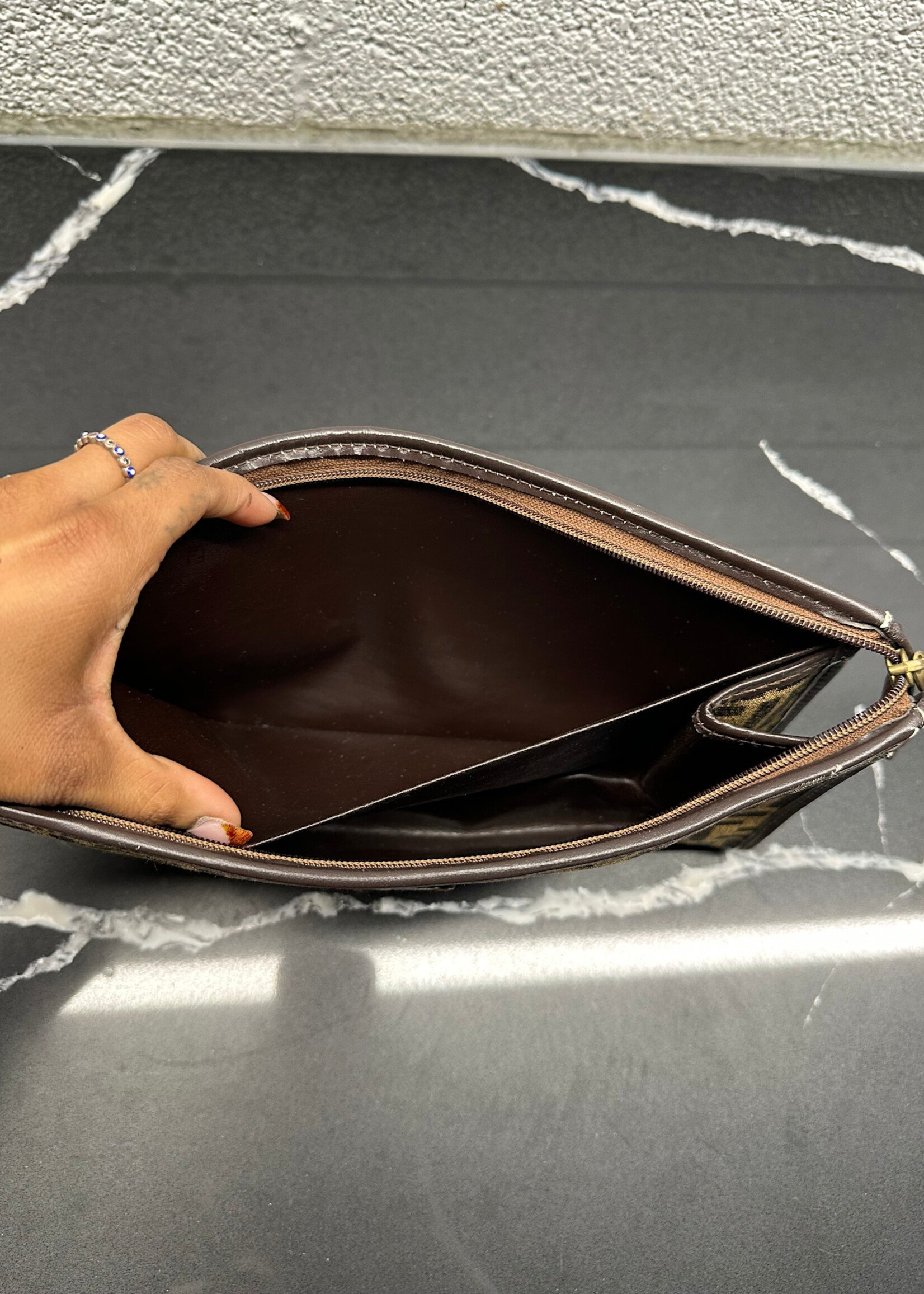 Fendi Vintage Monogram Clutch AS IS