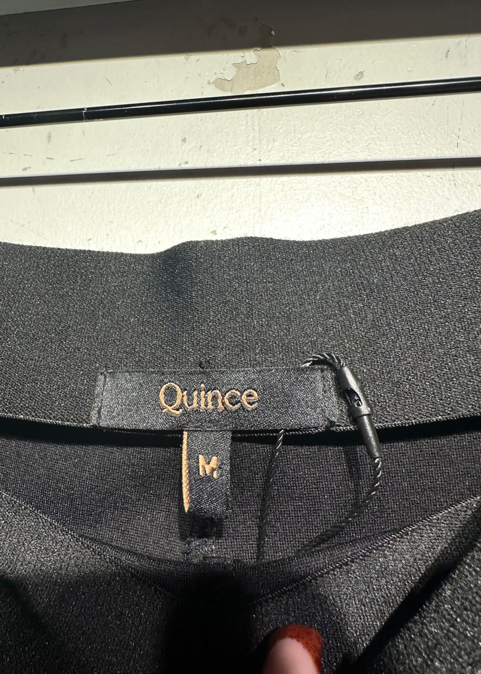 Quince Black Pleated Wide Leg Trousers Fem 26