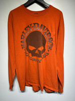 Harley Orange Skull Pocket L/S Tee XL