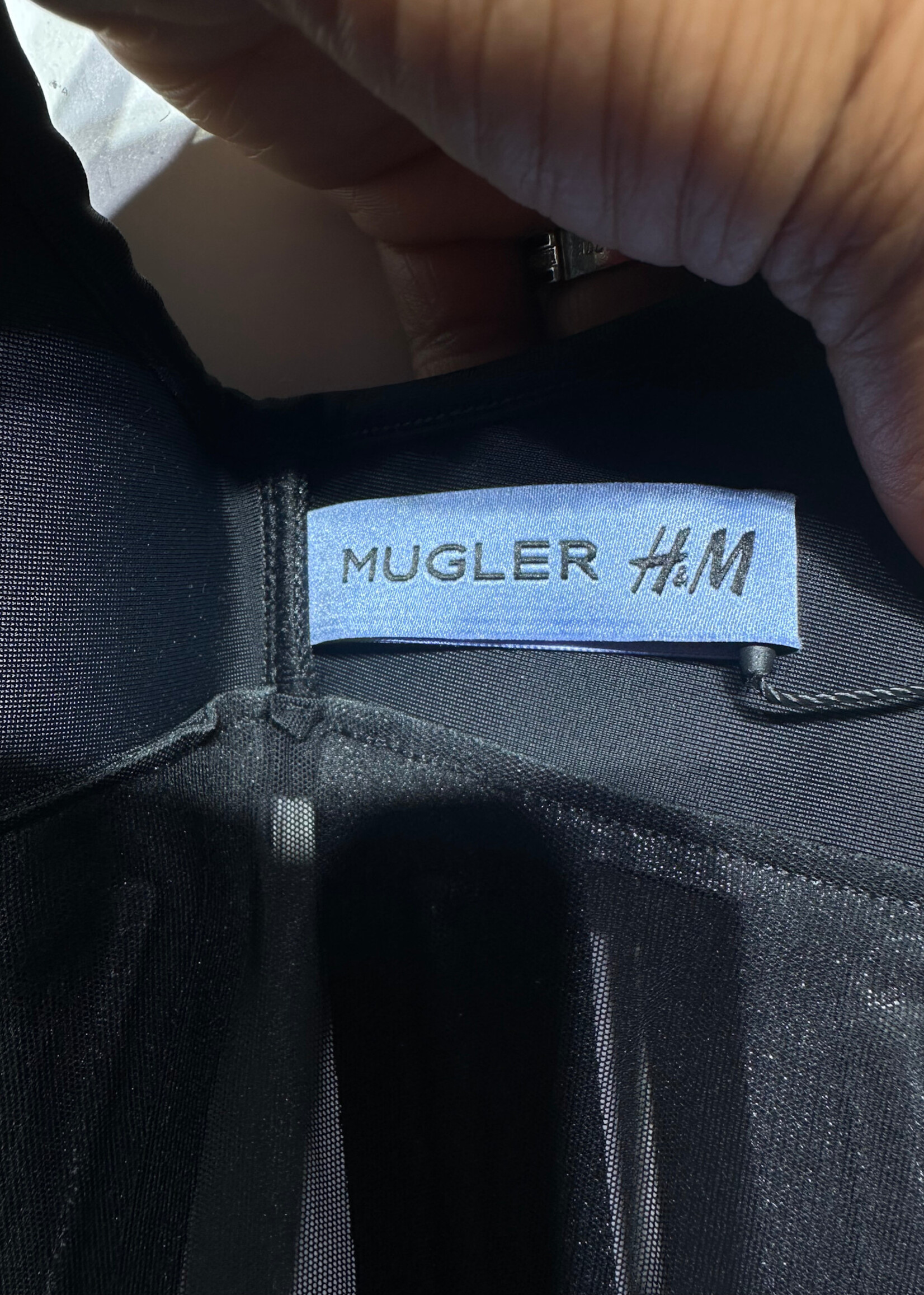 NWT Mugler x H&M Black Ribbed Corset XXS