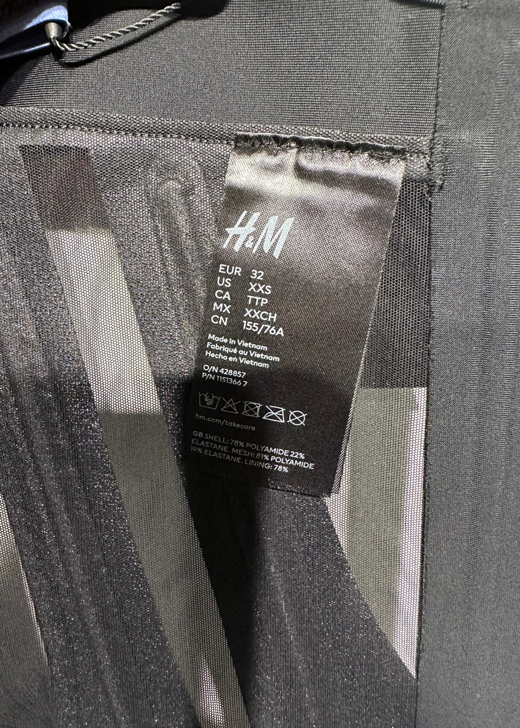 NWT Mugler x H&M Black Ribbed Corset XXS