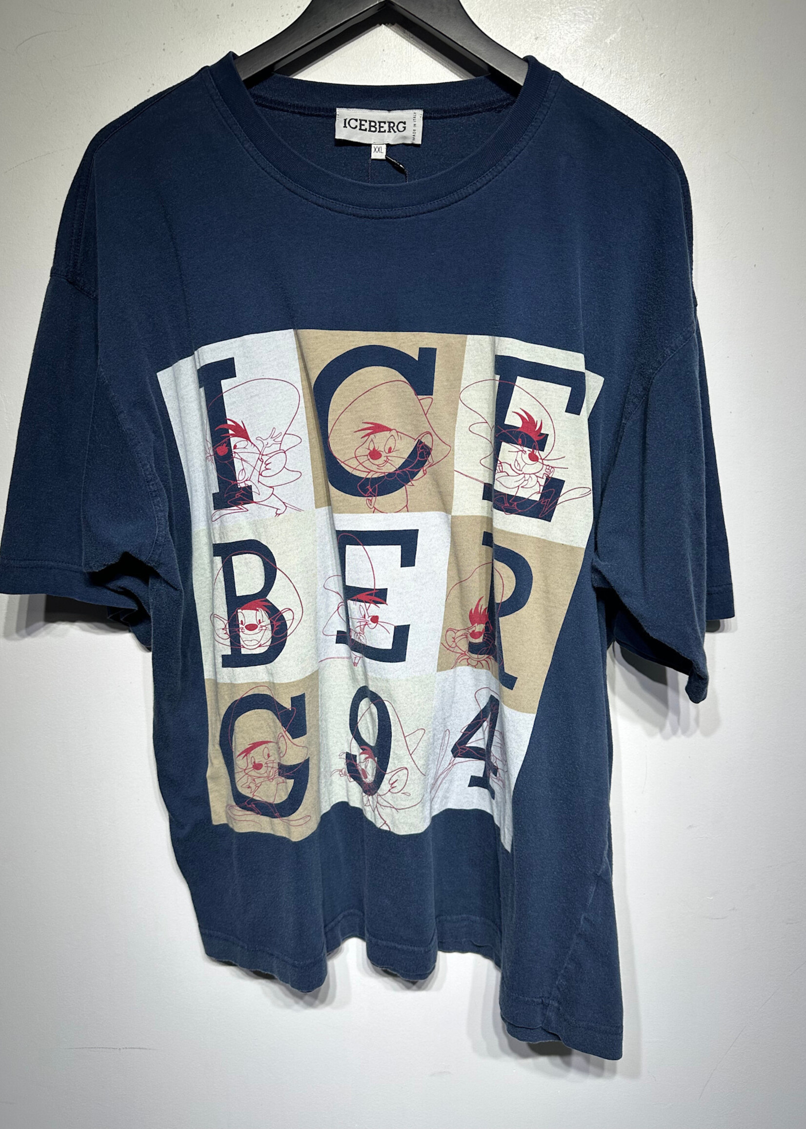 Iceberg Looney Tunes Navy Blue Tee Fits XL
