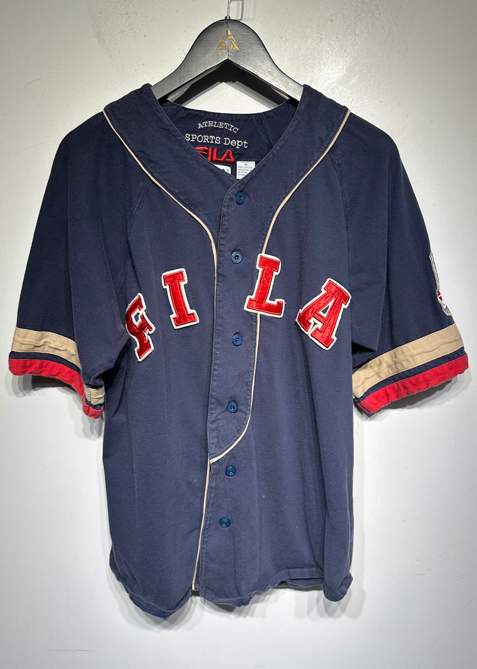 Fila Navy Blue Baseball Jersey M