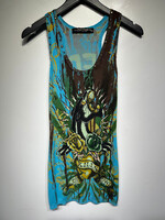 Ed Hardy Blue Panther Tank Dress S