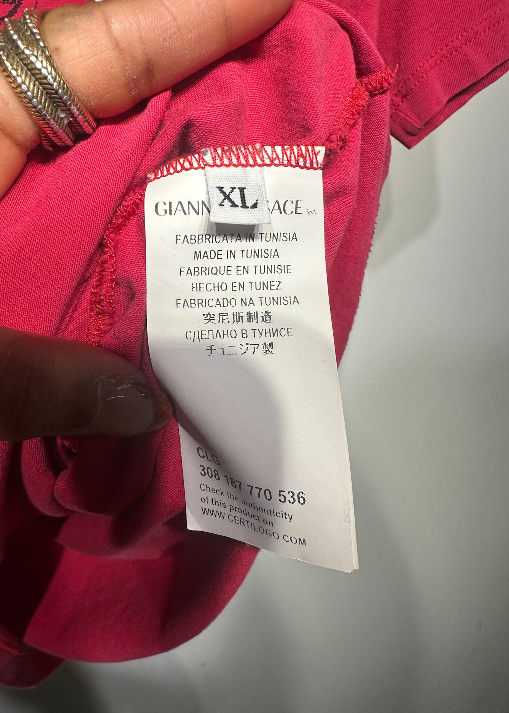 Versace Collection Red Logo Tee XL AS IS