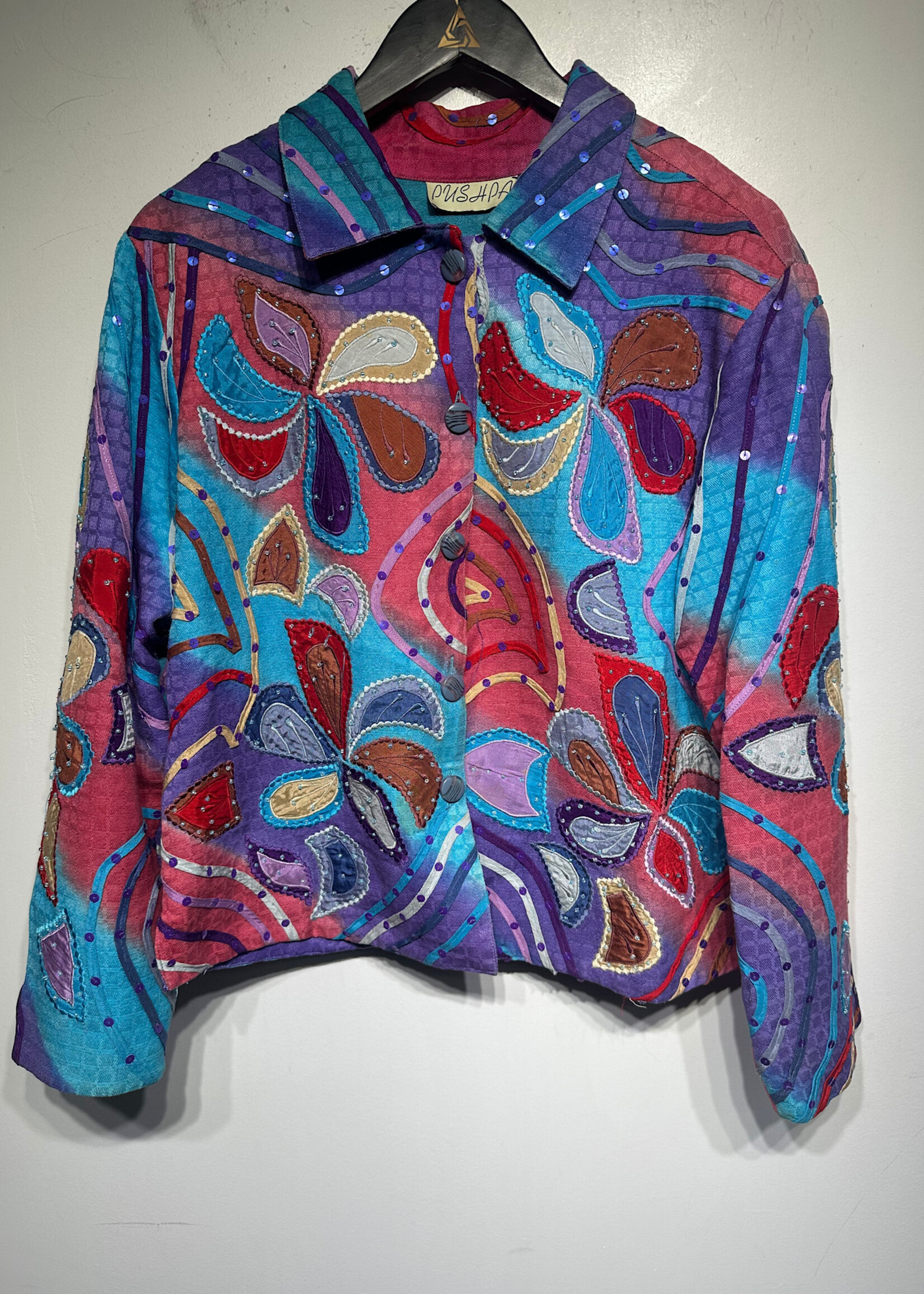 Pushpa Multi Color Beaded Jacket M Fem