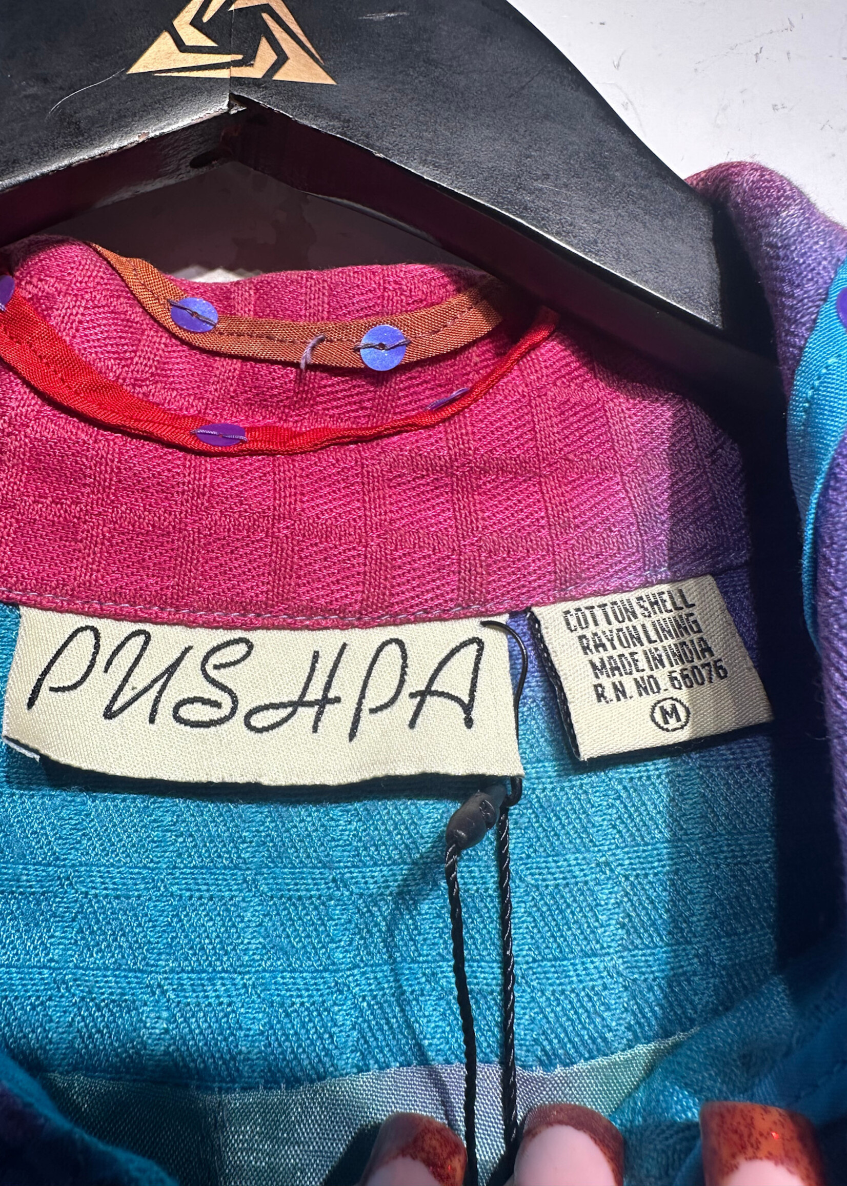 Pushpa Multi Color Beaded Jacket M Fem