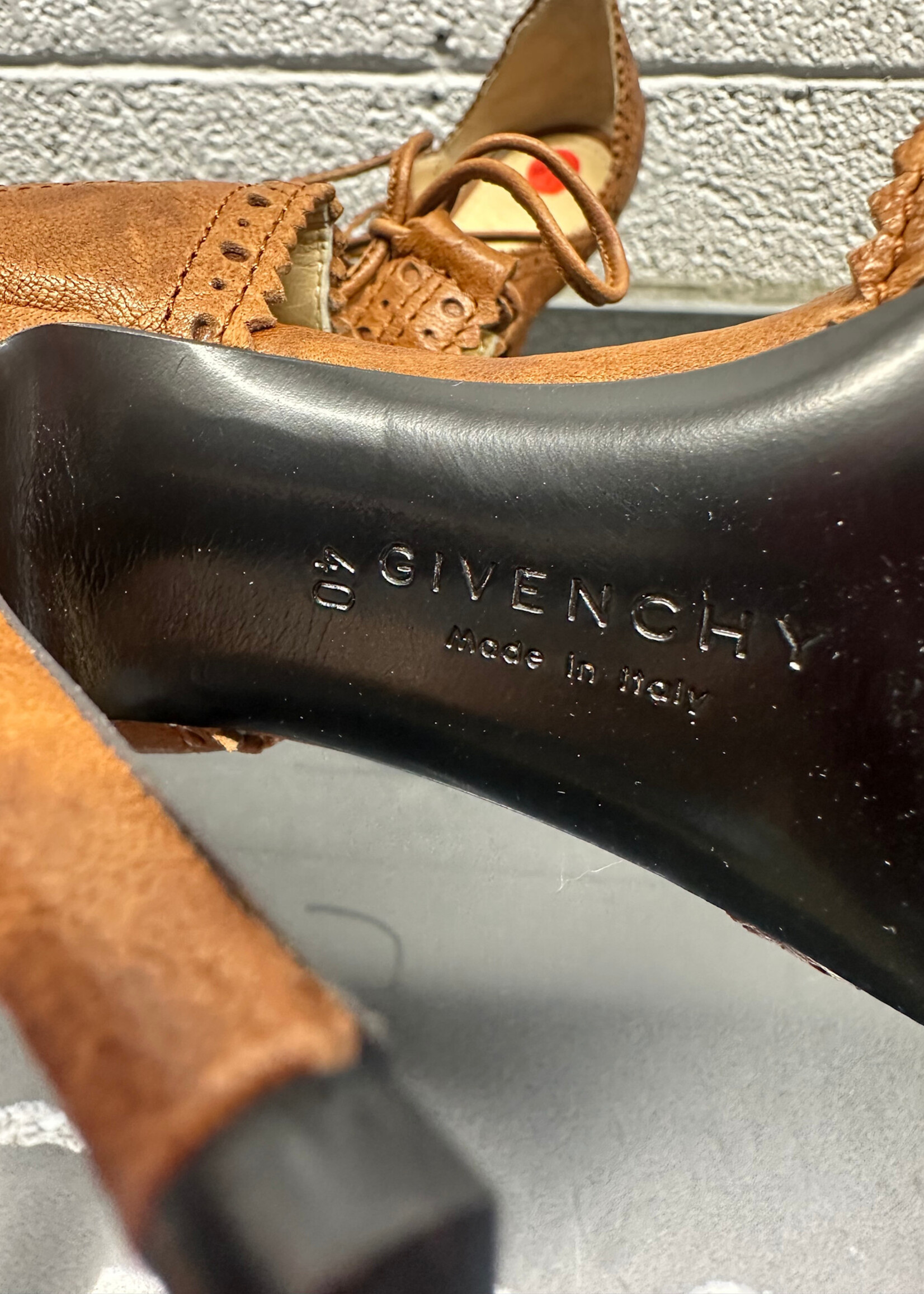 Givenchy Brown Leather Cutout Heels 40/9