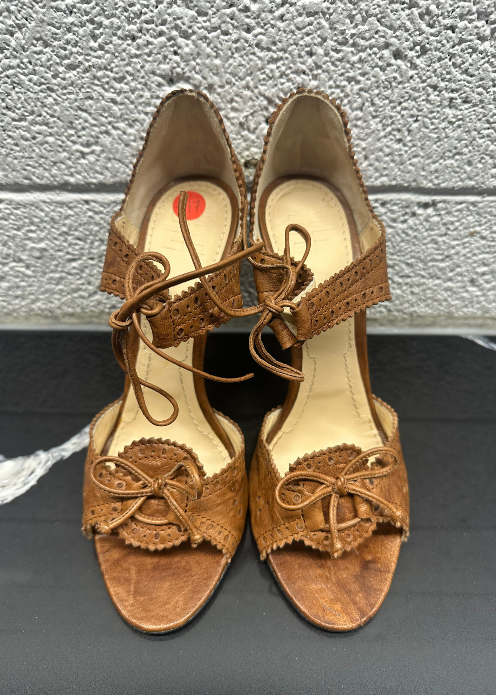 Givenchy Brown Leather Cutout Heels 40/9