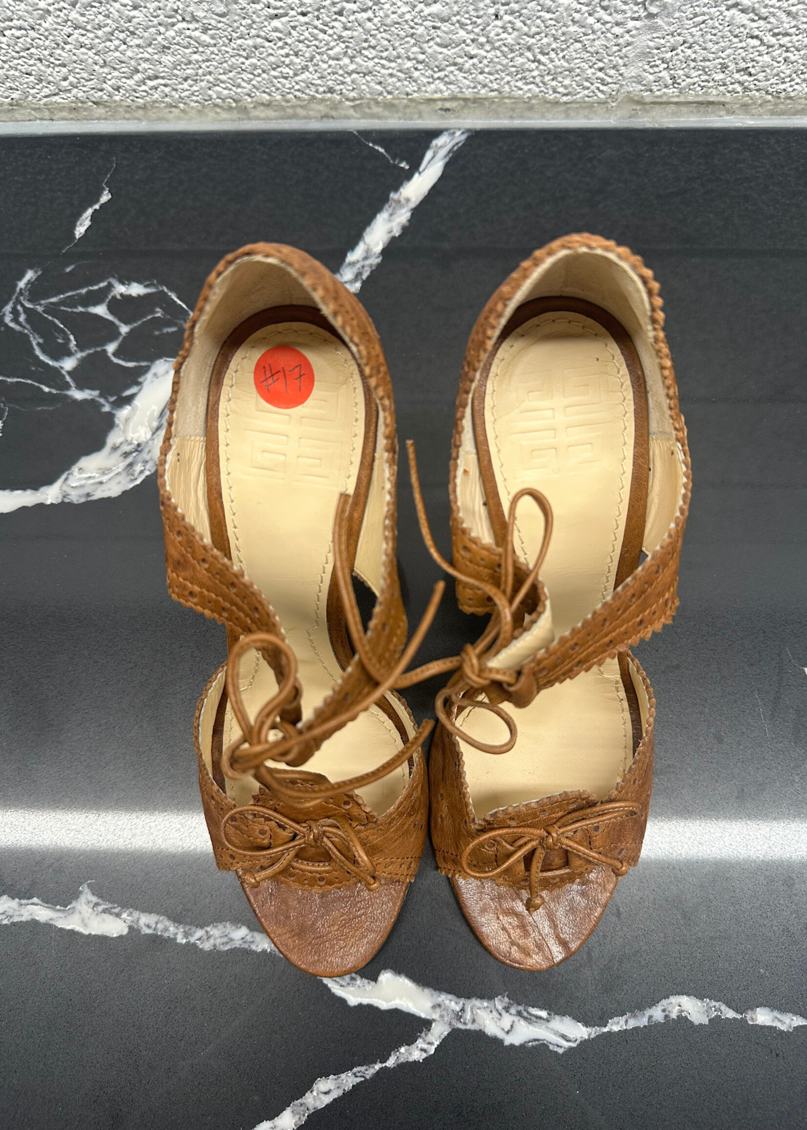 Givenchy Brown Leather Cutout Heels 40/9