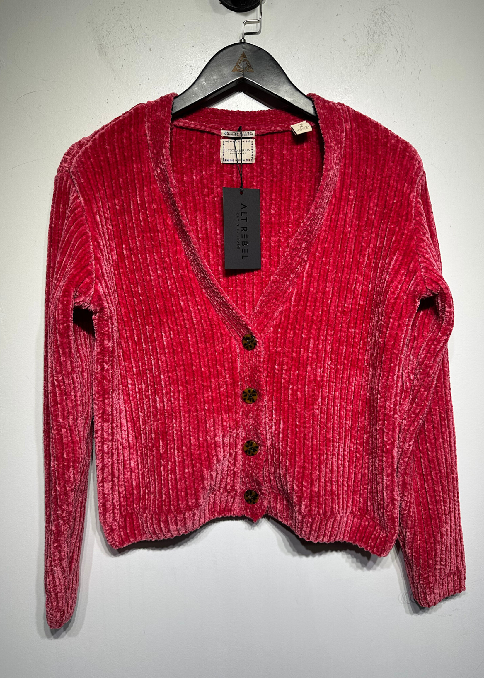 Scotch & Soda Pink Thick Knit Cardigan Fem M