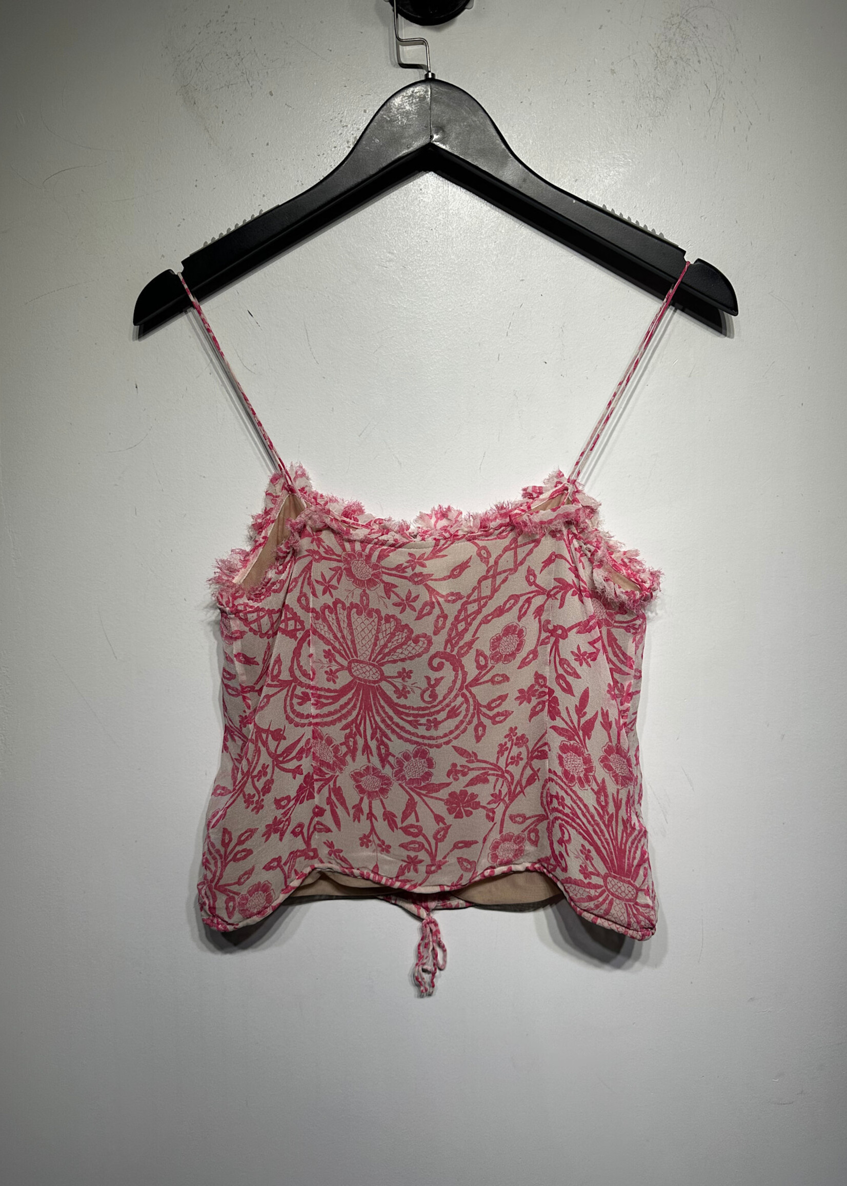 Diane von Furstenberg Pink White Silk Cami