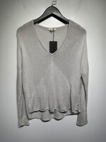 Helmut Lang Grey V Neck Knit Sweater S